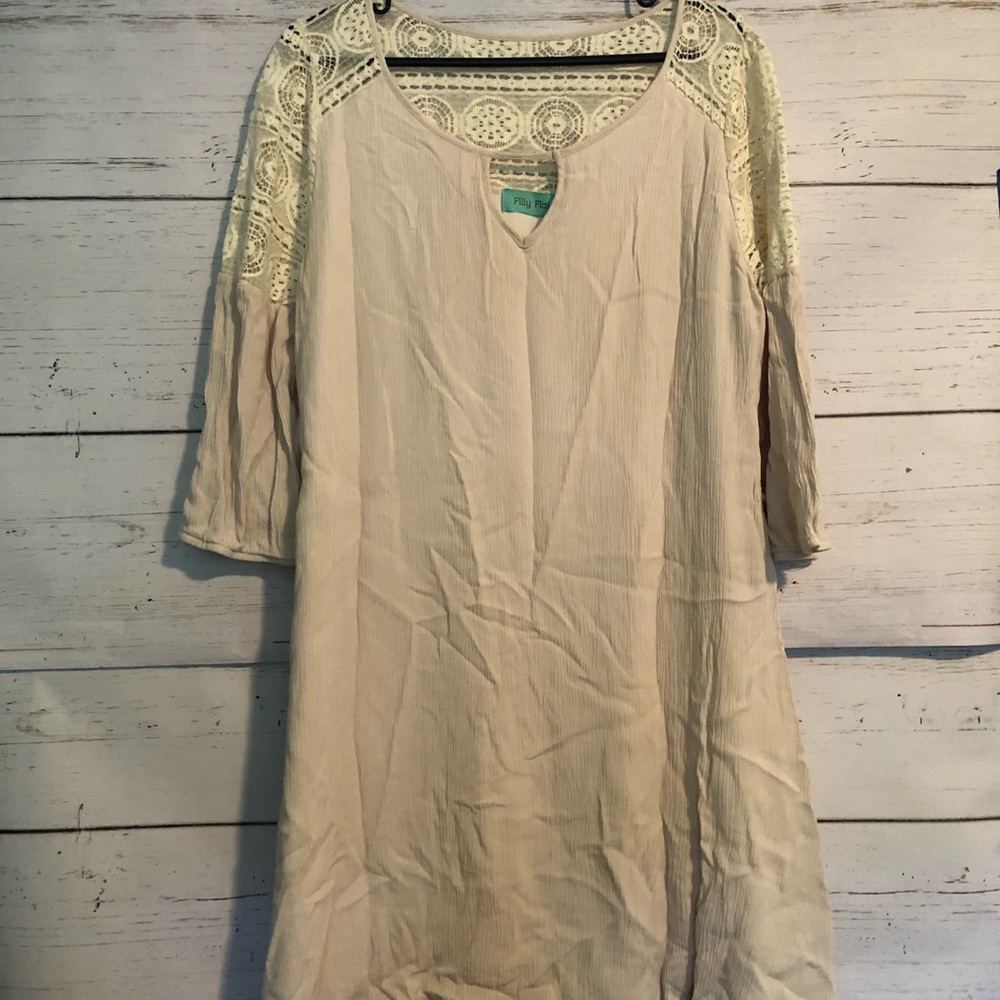 Off white boho long shirt/dress
